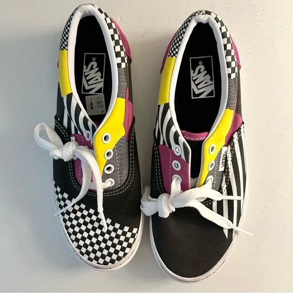 Vans Juxtapose Brand New 90’s style Canvas Shoe Youth 3 Brand New - Picture 3 of 9